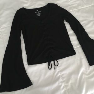 American Eagle cropped bell sleeve shirt.